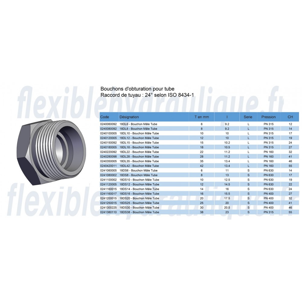 Prolongateur MG 1/8 FG 1/8Fiche Technique