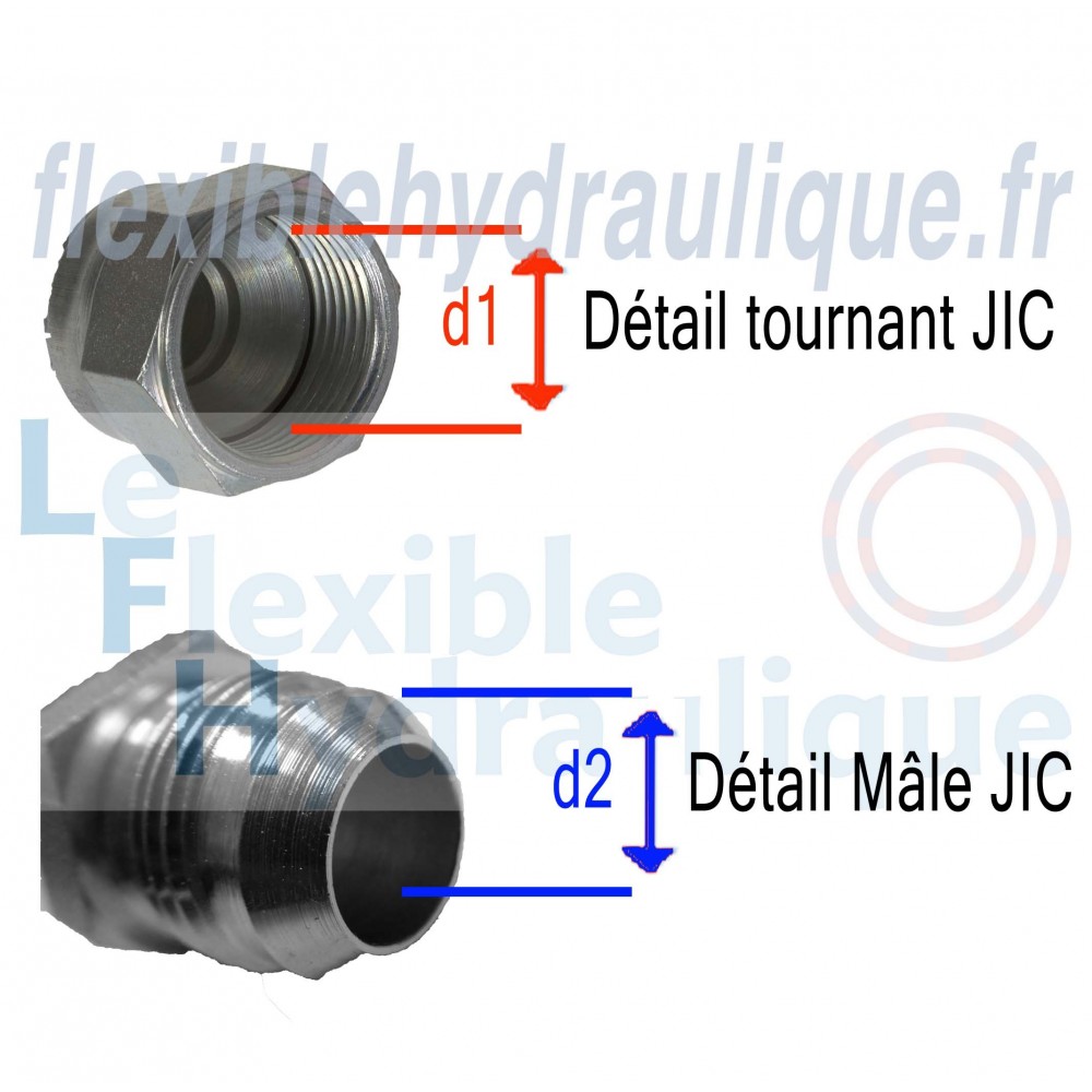 Coude 90° Tournant JIC 3/4 Mâle JIC 3/4Fiche Technique